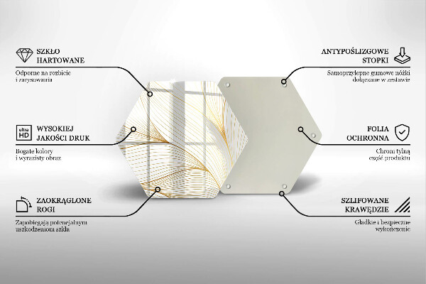 Deska szklana do kuchni Nowoczesny wzór linie