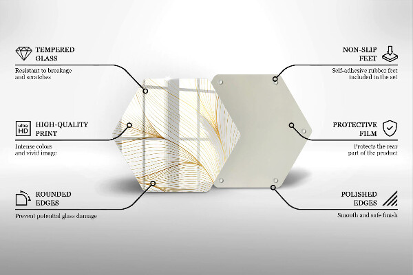 Deska szklana do kuchni Nowoczesny wzór linie