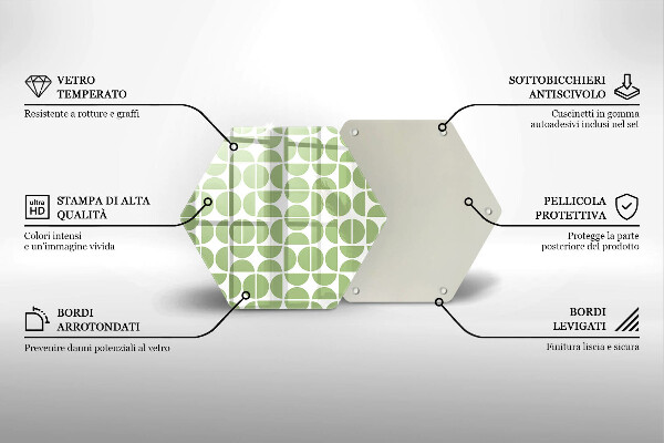 Deska szklana do kuchni Wzór boho kształty