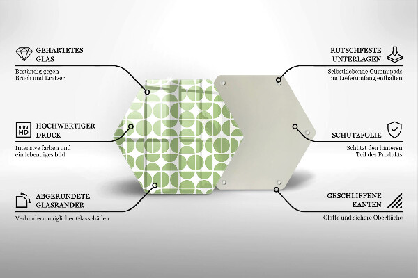 Deska szklana do kuchni Wzór boho kształty