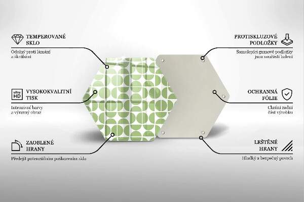 Deska szklana do kuchni Wzór boho kształty