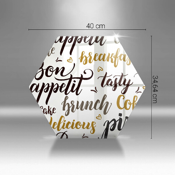 Deska szklana do kuchni Napisy Bon appetit