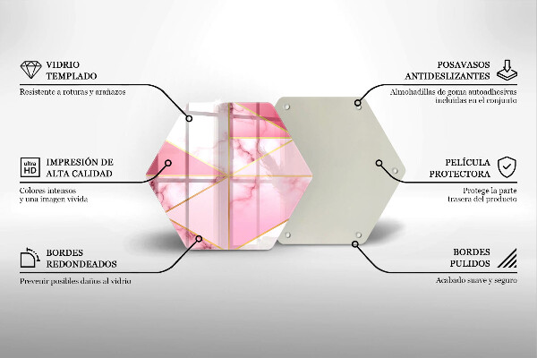 Deska szklana do kuchni Geometryczny marmur