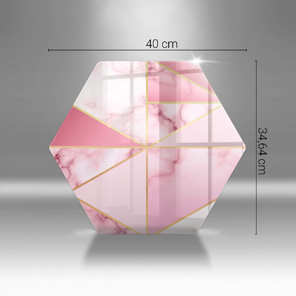 Deska szklana do kuchni Geometryczny marmur