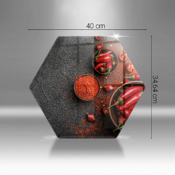 Deska szklana do kuchni Czerwone chili papryki