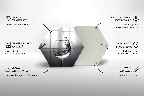 Deska szklana do kuchni Kieliszek wody