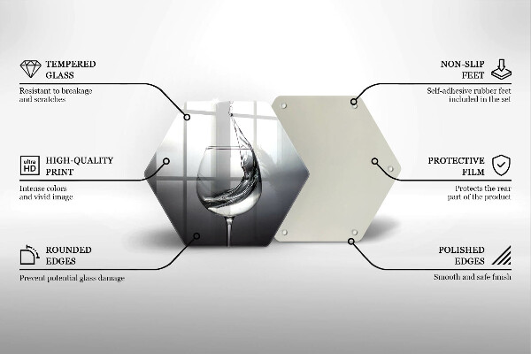 Deska szklana do kuchni Kieliszek wody