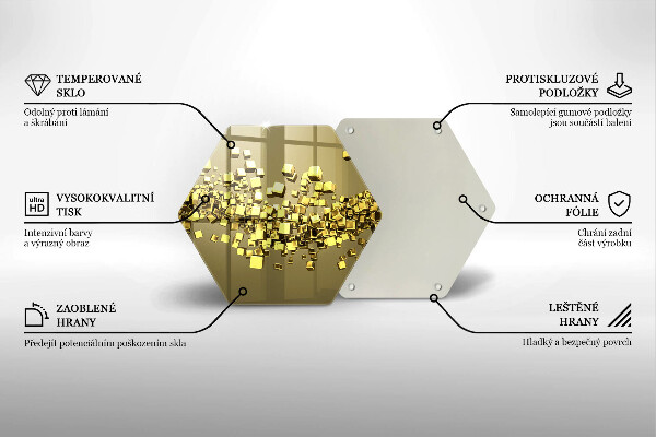 Deska szklana do kuchni Abstrakcja geometria 3D