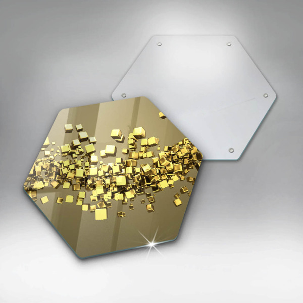 Deska szklana do kuchni Abstrakcja geometria 3D