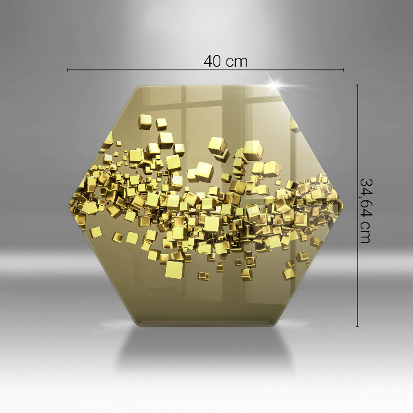 Deska szklana do kuchni Abstrakcja geometria 3D
