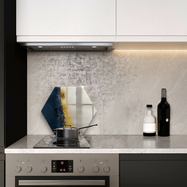 Deska szklana do kuchni Abstrakcja złoto