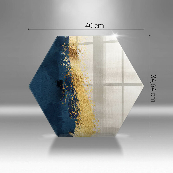 Deska szklana do kuchni Abstrakcja złoto