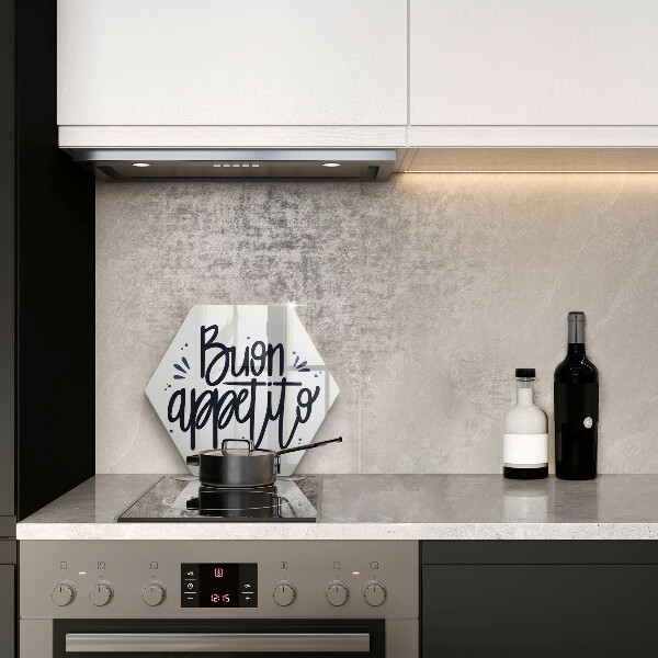 Deska szklana do kuchni Napis Buon Appetito