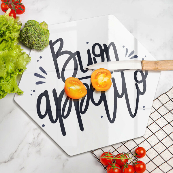 Deska szklana do kuchni Napis Buon Appetito
