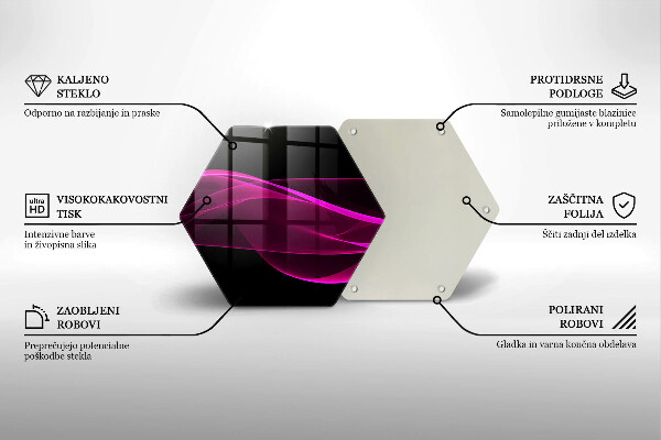 Deska szklana do kuchni Różowa abstrakcja
