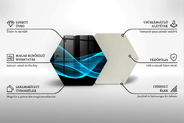 Deska szklana do kuchni Niebieska abstrakcja