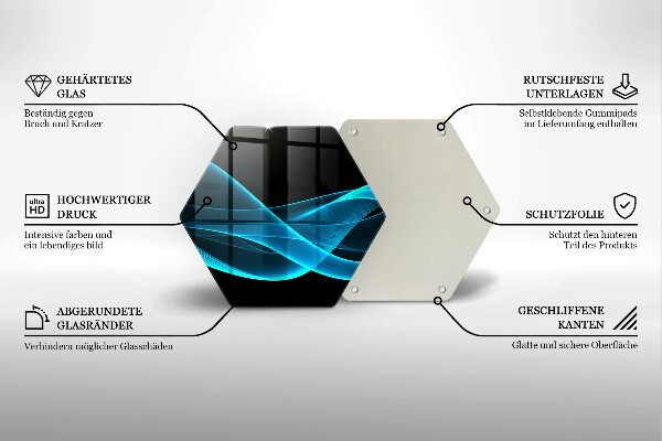 Deska szklana do kuchni Niebieska abstrakcja