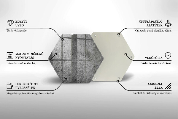 Deska szklana do kuchni Beton kamień tekstura