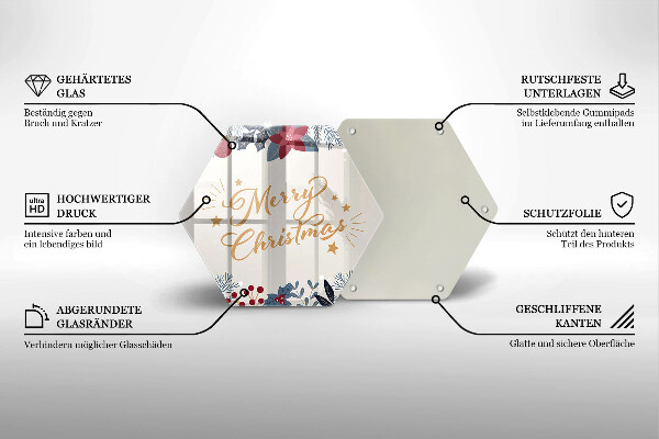 Deska kuchenna Napis Merry Christmas