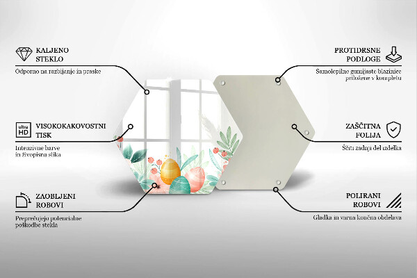 Deska szklana do kuchni Wielkanocne pisanki