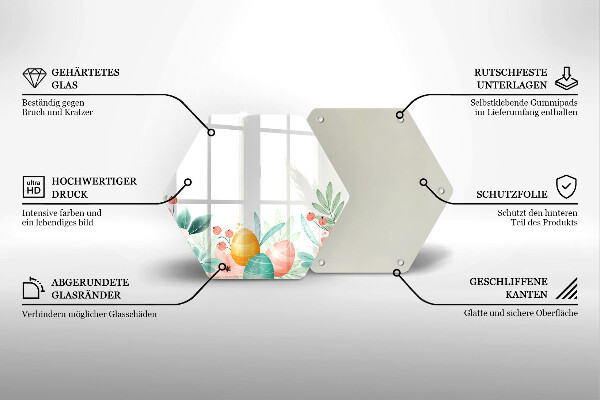 Deska szklana do kuchni Wielkanocne pisanki