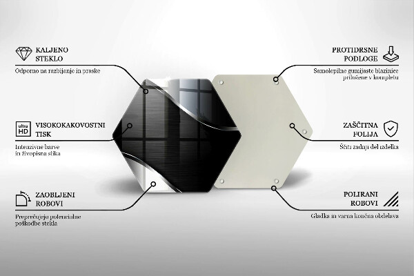 Deska szklana do kuchni Metalowa abstrakcja