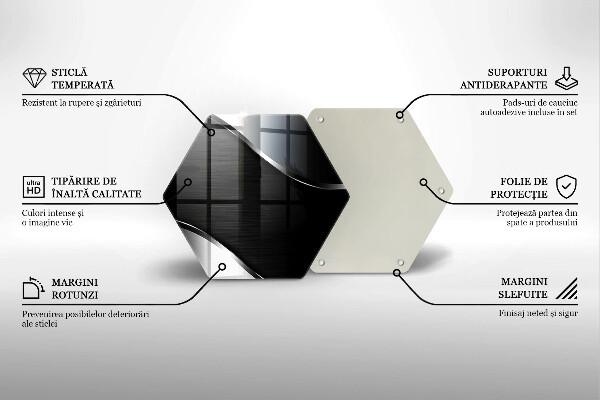 Deska szklana do kuchni Metalowa abstrakcja