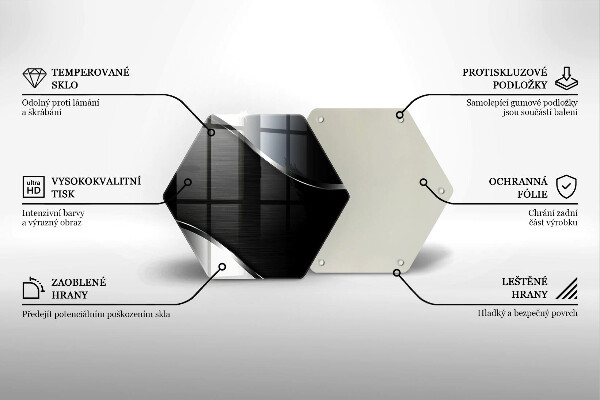 Deska szklana do kuchni Metalowa abstrakcja