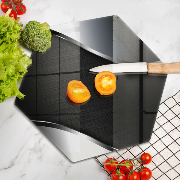 Deska szklana do kuchni Metalowa abstrakcja