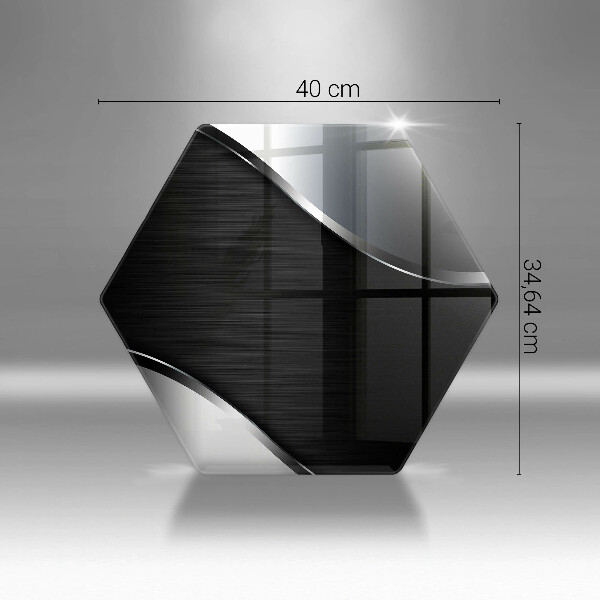 Deska szklana do kuchni Metalowa abstrakcja