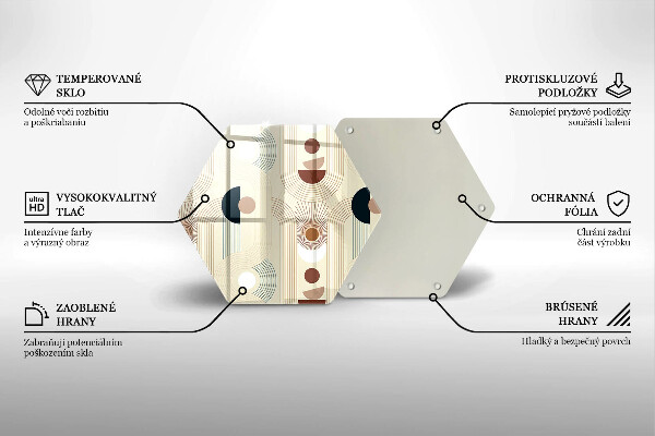 Deska szklana do kuchni Geometria boho kształty