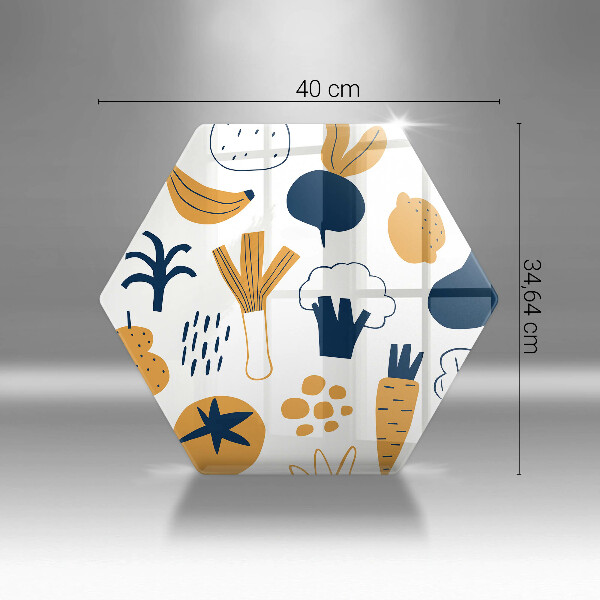 Deska szklana do kuchni Ilustracja jedzenie