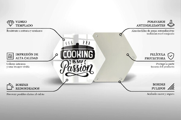 Deska szklana do kuchni Cooking is my passion