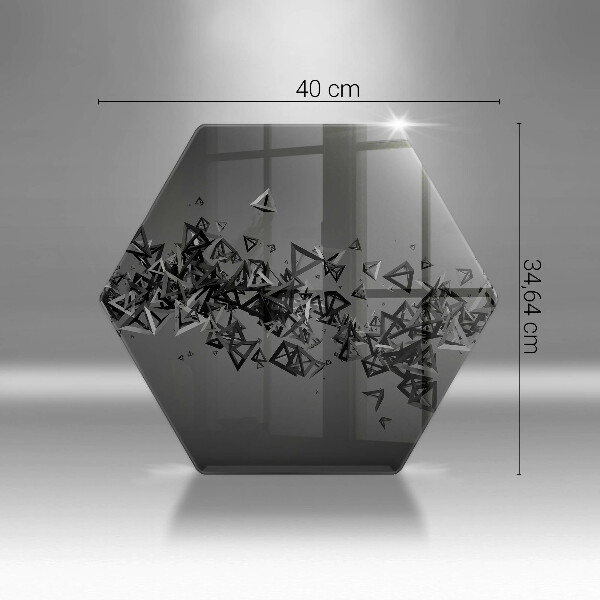 Deska szklana do kuchni Abstrakcja kształty 3D