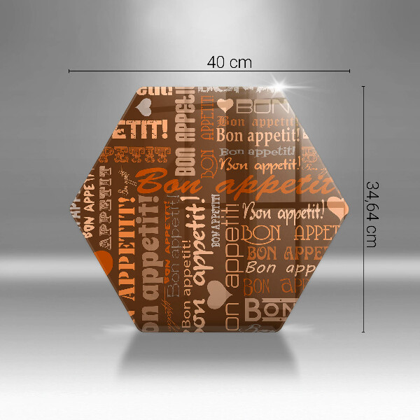 Deska szklana do kuchni Napisy Bon appetit