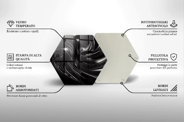 Deska kuchenna Abstrakcja czarna masa
