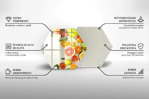 Deska kuchenna Owoce cytrusy