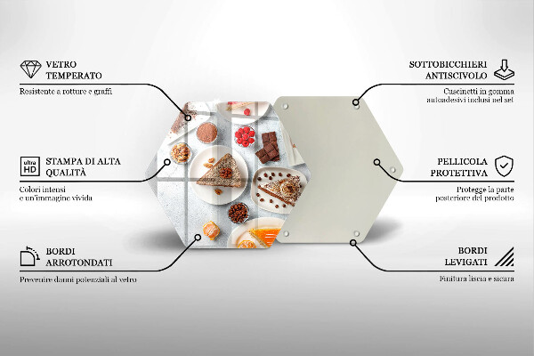 Deska kuchenna Słodkości ciasta
