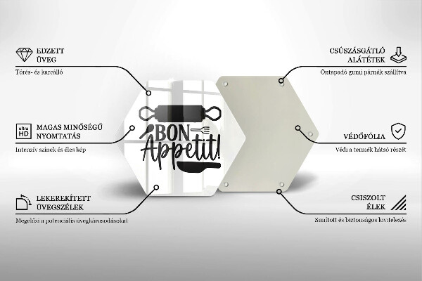 Deska kuchenna Napis Bon Appetit