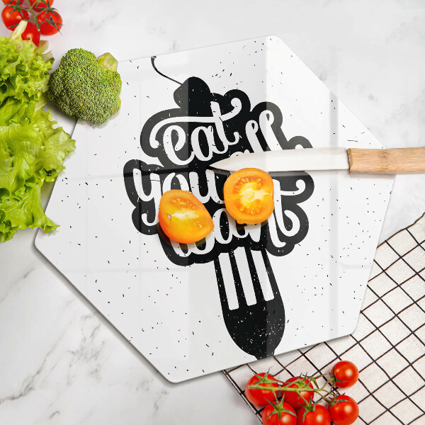 Deska kuchenna Napis Eat you all want