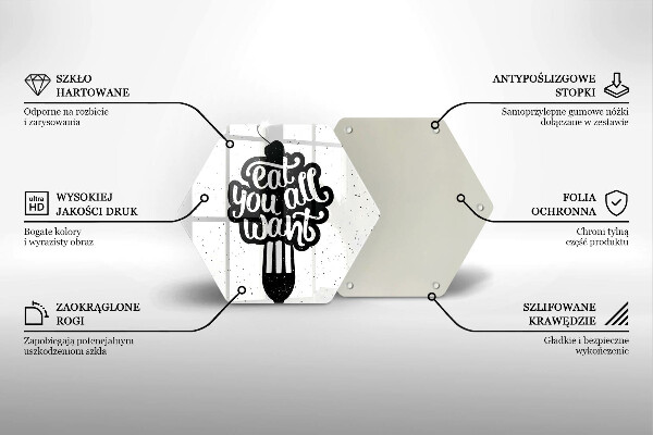 Deska kuchenna Napis Eat you all want