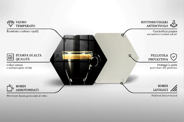 Deska kuchenna Szklanka czarnej kawy