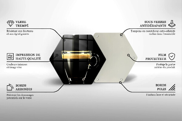 Deska kuchenna Szklanka czarnej kawy