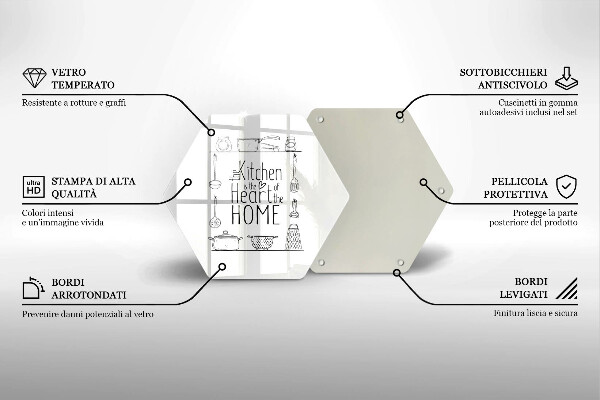 Deska szklana kuchenna Napis, sentencja