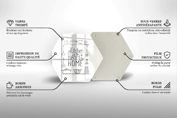 Deska szklana kuchenna Napis, sentencja