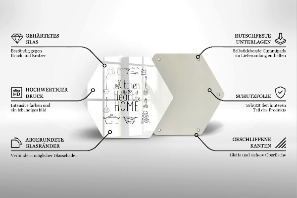 Deska szklana kuchenna Napis, sentencja