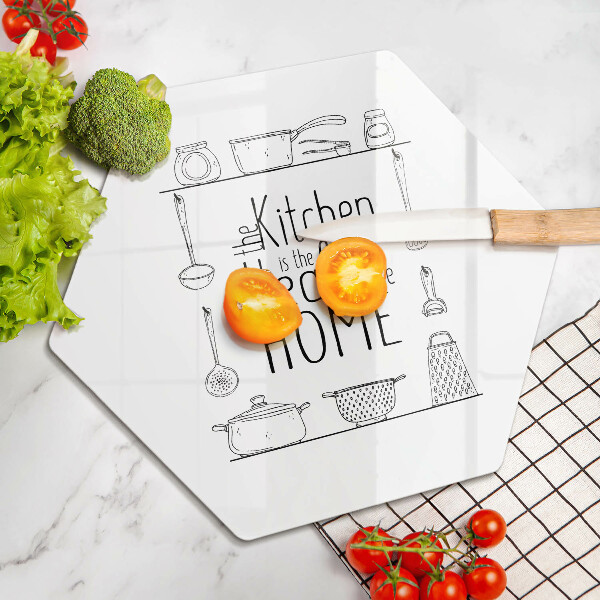 Deska szklana kuchenna Napis, sentencja