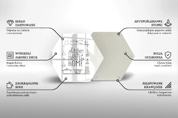 Deska szklana kuchenna Napis, sentencja