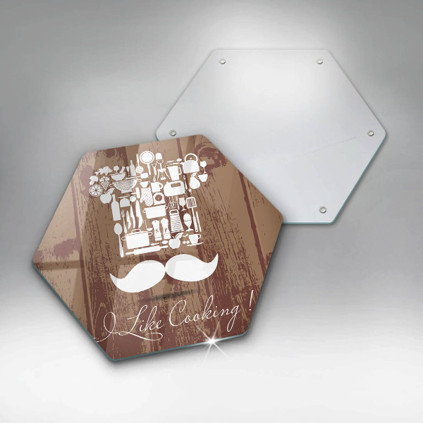 Deska szklana kuchenna Napis I like cooking