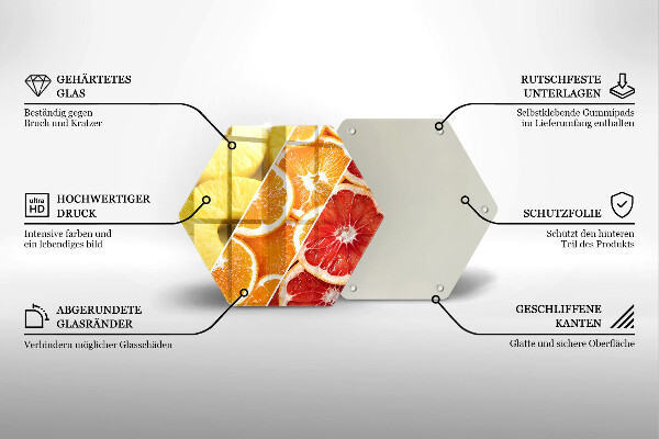 Deska szklana kuchenna Kolorowe owoce